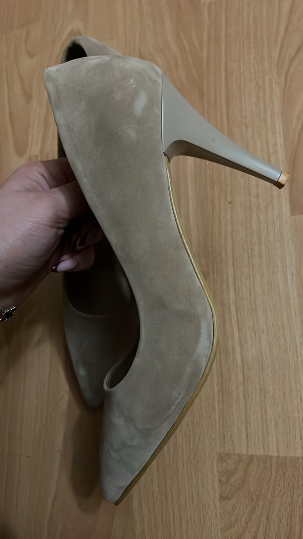 Bej Stiletto Topuklu Kadın Ayakkabı - Görsel 2