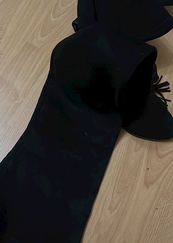 Siyah süet çorap çizme - Görsel 4