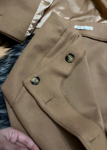 Taba Süet Kadın crop Ceket etek takım - Görsel 9