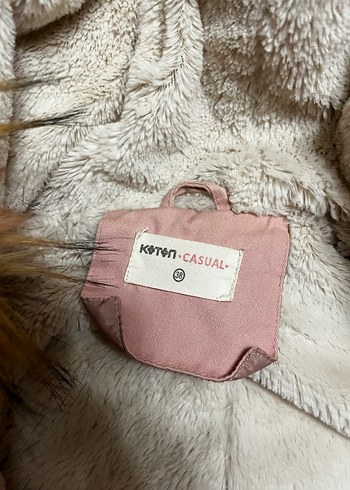 Pembe Nakışlı Kapüşonlu Kadın Ceket - Görsel 7