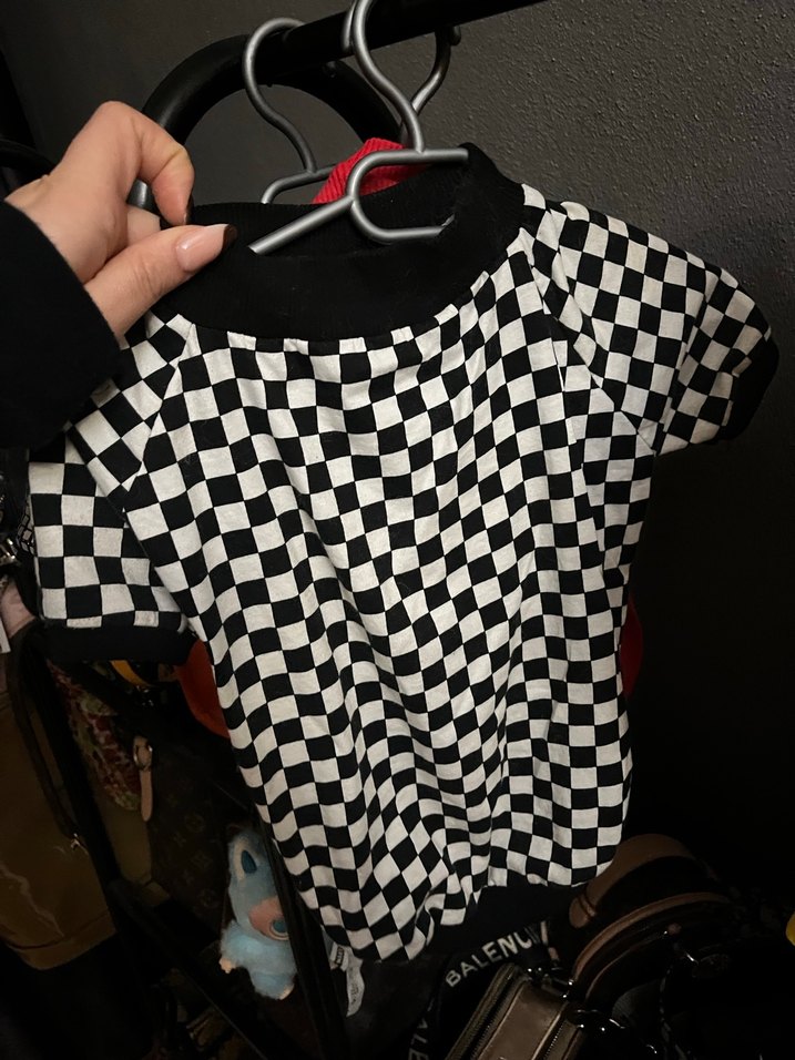 Kareli Siyah Köpek Kıyafeti - Görsel 2