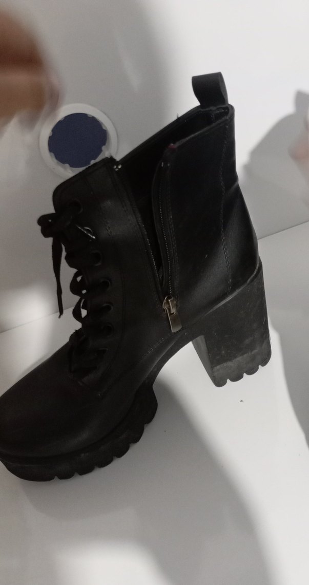 Siyah Kemerli Gotik Topuklu Kadın Botları - Görsel 5