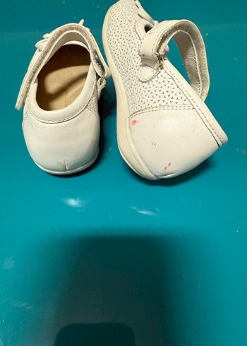 Beyaz Kız Çocuk Nakışlı Babet Ayakkabı - Görsel 4