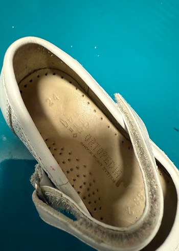 Beyaz Kız Çocuk Nakışlı Babet Ayakkabı - Görsel 5