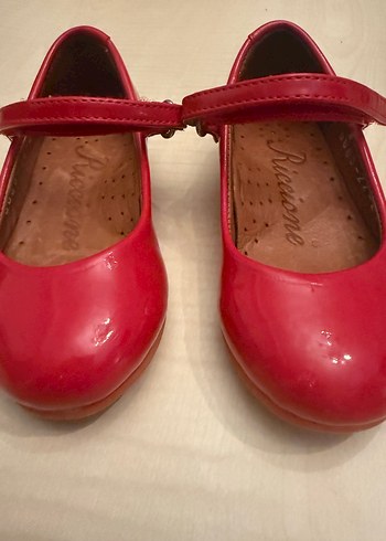Kız Çocuk Kırmızı Tokalı Babet Ayakkabı - Görsel 2