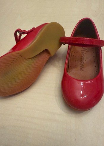 Kız Çocuk Kırmızı Tokalı Babet Ayakkabı - Görsel 3