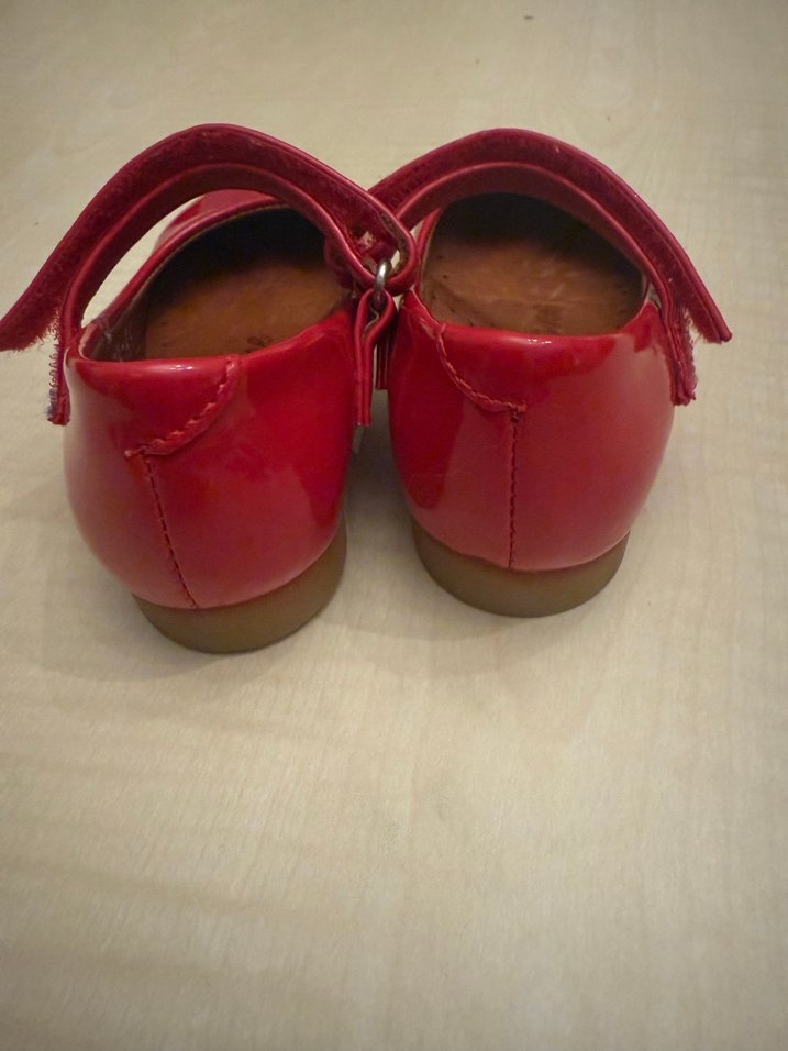 Kız Çocuk Kırmızı Tokalı Babet Ayakkabı - Görsel 5