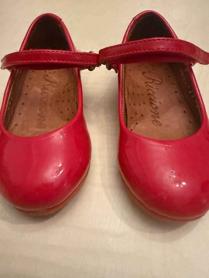 Kız Çocuk Kırmızı Tokalı Babet Ayakkabı - Görsel 2