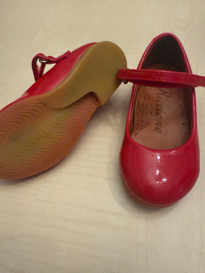 Kız Çocuk Kırmızı Tokalı Babet Ayakkabı - Görsel 3