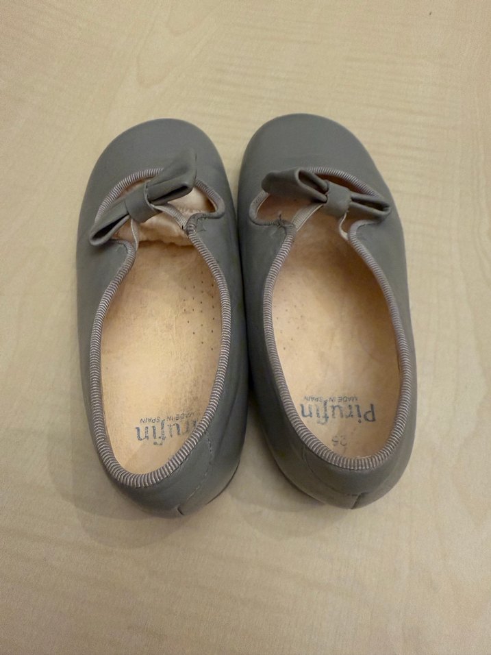 İspanyol Kız Çocuk Gri Tokalı Babet Ayakkabı - Görsel 4