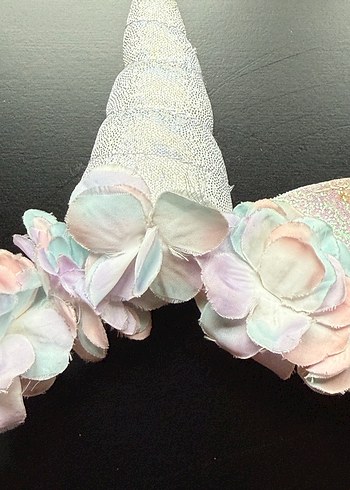 Çiçekli Pastel Unicorn Taç - Görsel 2