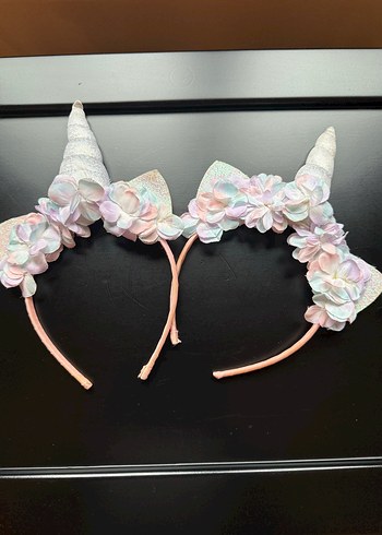 Çiçekli Pastel Unicorn Taç - Görsel 3