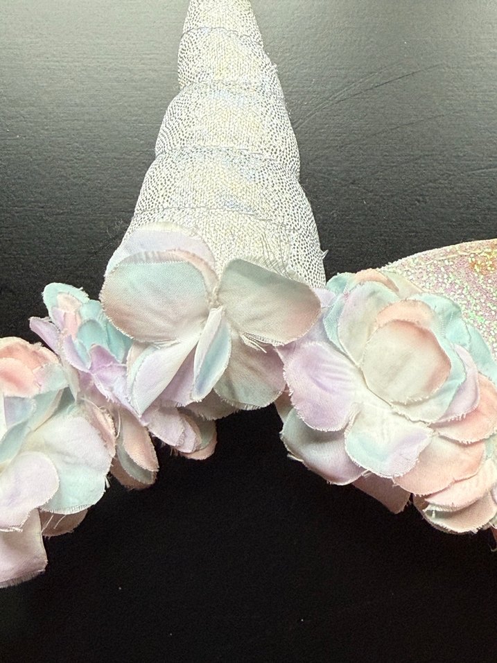 Çiçekli Pastel Unicorn Taç - Görsel 2