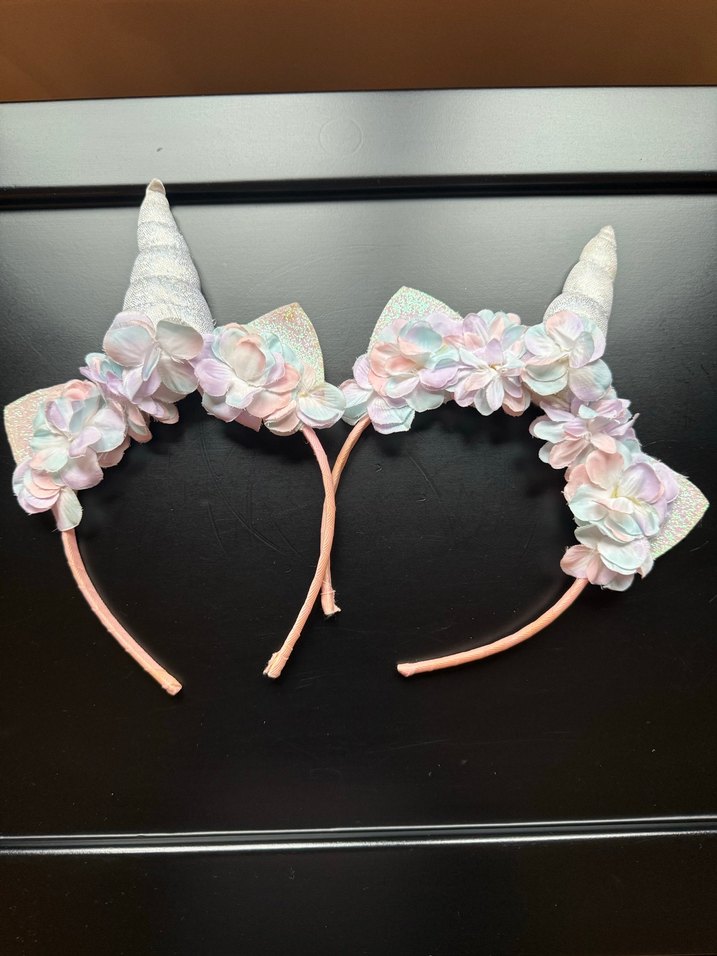 Çiçekli Pastel Unicorn Taç - Görsel 3