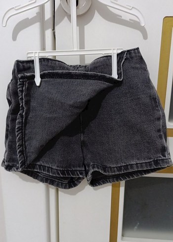 Kız Çocuk Baskılı Gri Kot Etek - Görsel 2