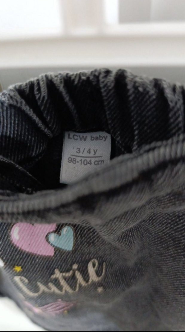 Kız Çocuk Baskılı Gri Kot Etek - Görsel 4