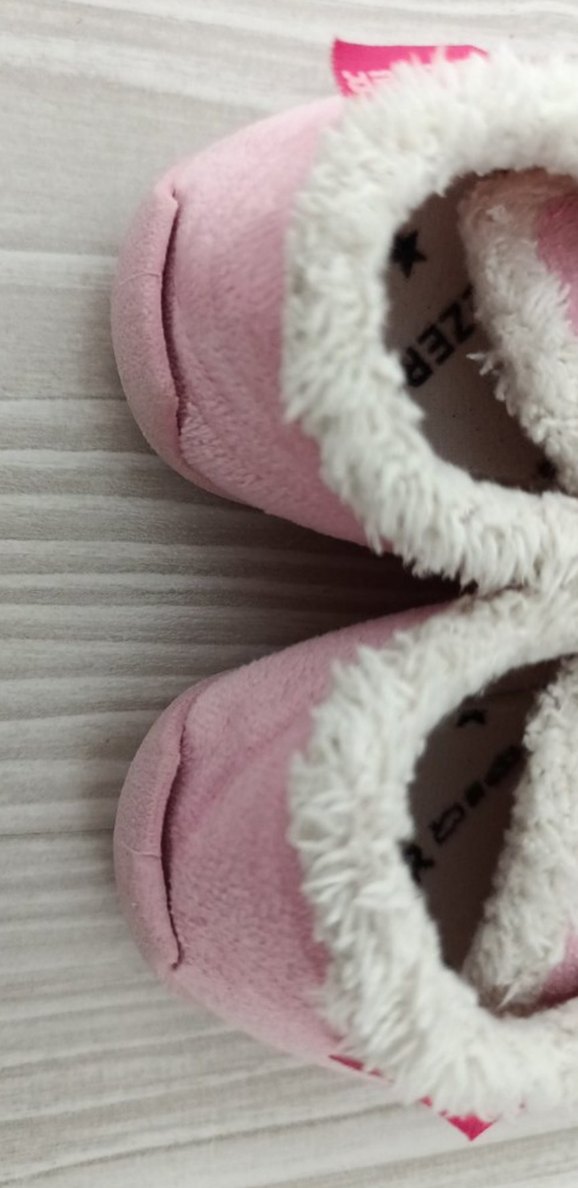 Kız Çocuk Pembe Nakışlı Sıcak Terlik - Görsel 4