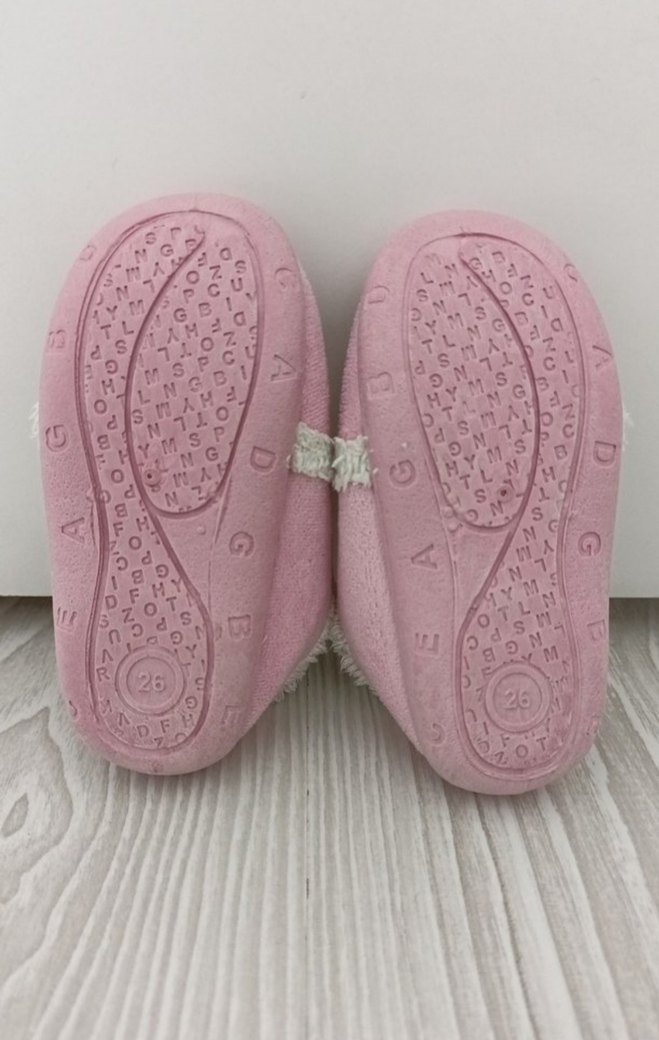 Kız Çocuk Pembe Nakışlı Sıcak Terlik - Görsel 3