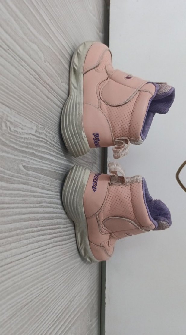 Kız Çocuk Pembe Yılan Desenli Cırt Cırtlı bot Spor Ayakkabı - Görsel 3