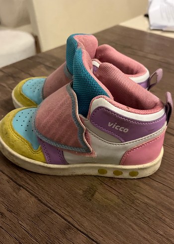 Vicco ışıklı kız çocuk  Cırt Cırtlı Spor Ayakkabı bot - Görsel 3
