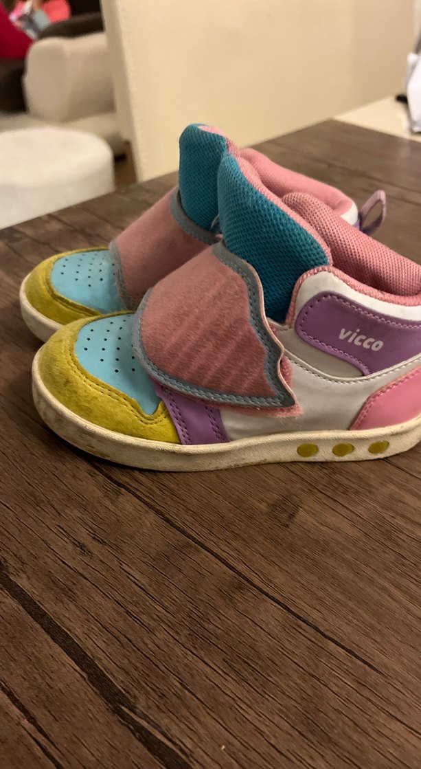 Vicco ışıklı kız çocuk  Cırt Cırtlı Spor Ayakkabı bot - Görsel 2