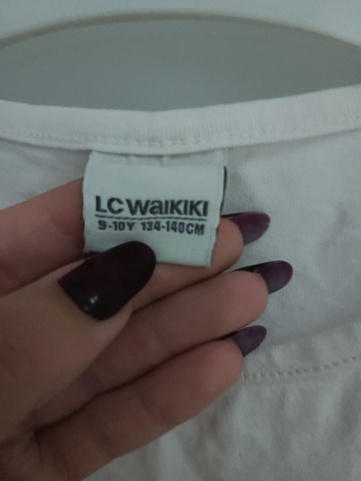 Kız Çocuk Beyaz Kısa Kollu Tişört - Görsel 2