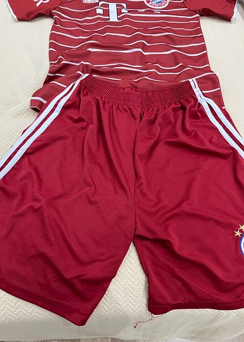 Bayern Münih Kırmızı Erkek Spor Forması - Görsel 3