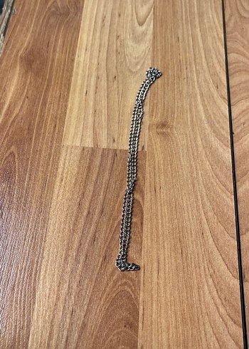 Gri Parlak Zincir Detaylı Kadın boyun zinciri - Görsel 2