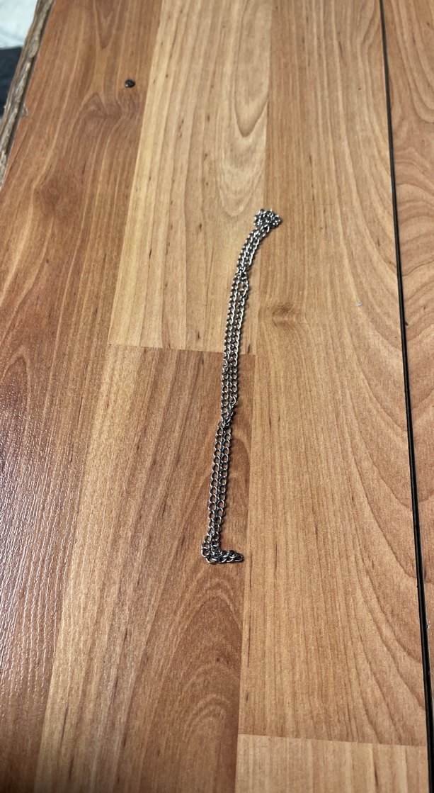 Gri Parlak Zincir Detaylı Kadın boyun zinciri - Görsel 2