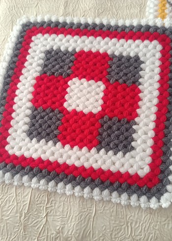 Altı yapraklı örgü çiçek motifli lif - Görsel 6