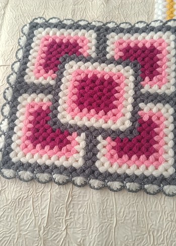 Altı yapraklı örgü çiçek motifli lif - Görsel 2