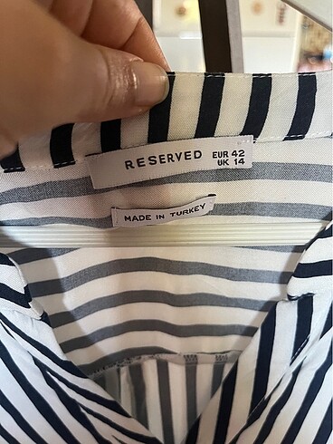 xl Beden lacivert Renk Çizgili bluz