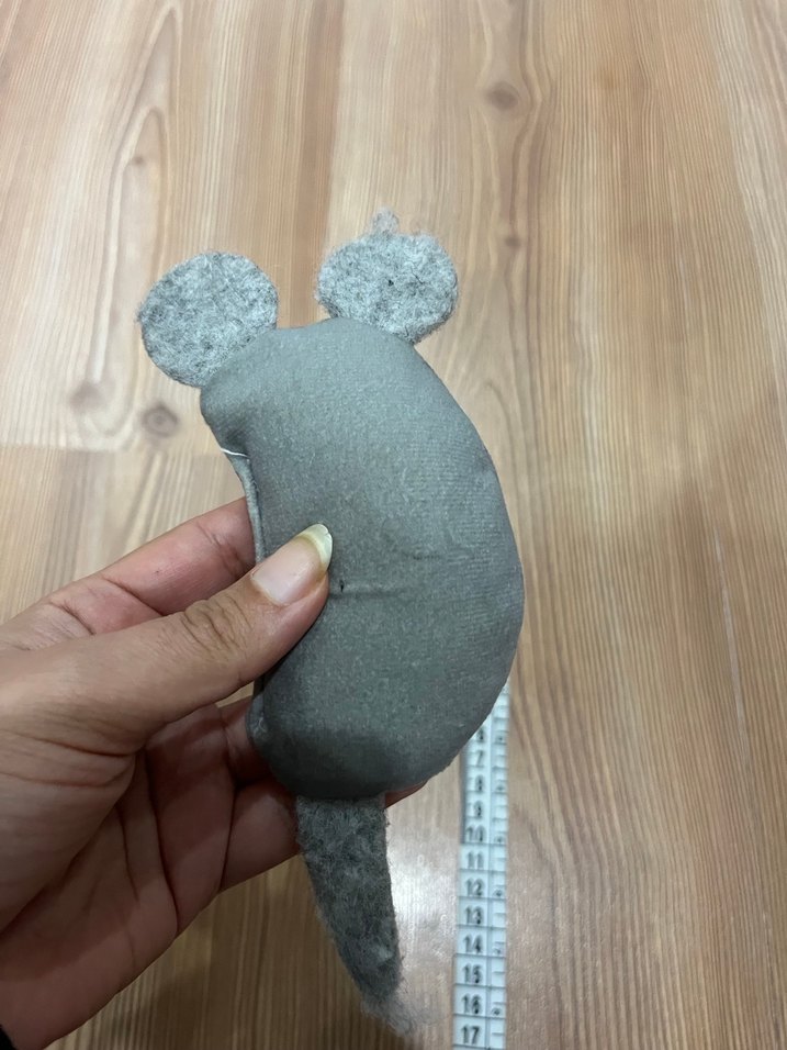 Gri Peluş Fare Kedi Oyuncağı - Görsel 3