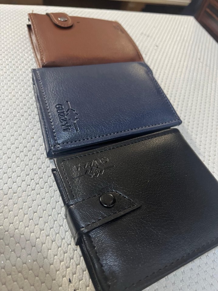 Düğmeli Kahverengi Erkek Cüzdan - Görsel 2