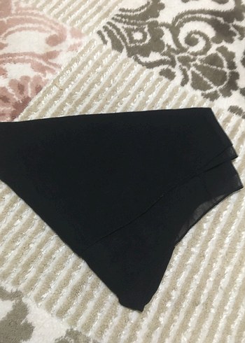 Kadın Siyah Fırfırlı Eşarp 15 adet - Görsel 2