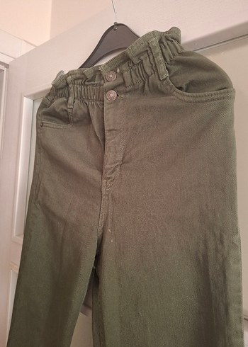 Kadın Haki Lastikli Pantolon - Görsel 3