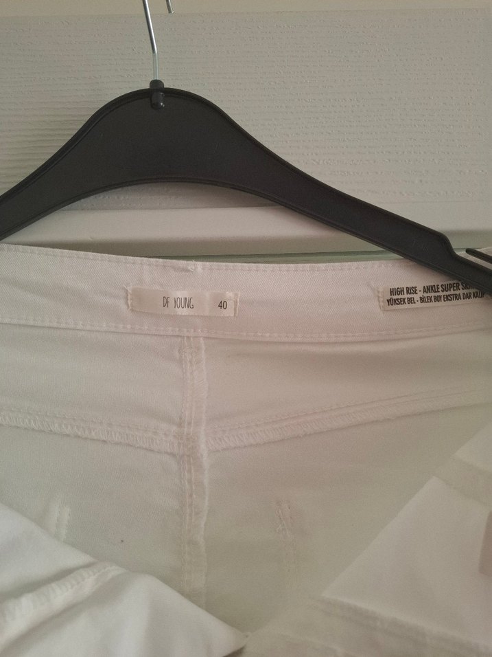 Defacto Beyaz Kadın Kot Pantolon - Görsel 3