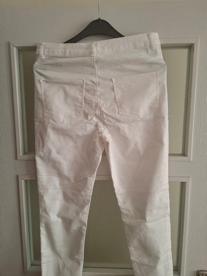 Defacto Beyaz Kadın Kot Pantolon - Görsel 2