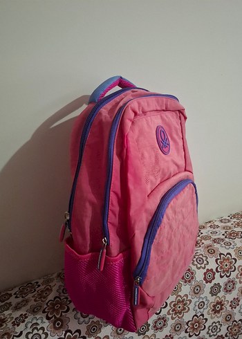 Pembe Fermuarlı Okul Çantası - Görsel 3