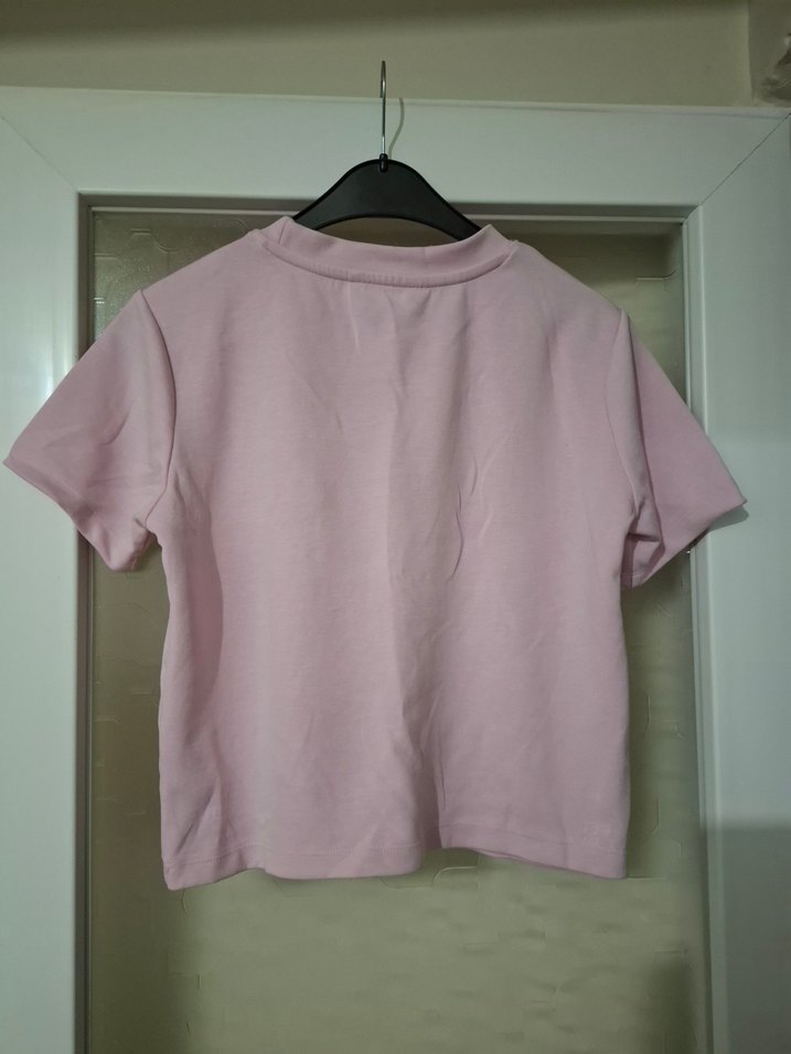 Lcw Pembe Kısa Kollu Pamuk Tişört - Görsel 3
