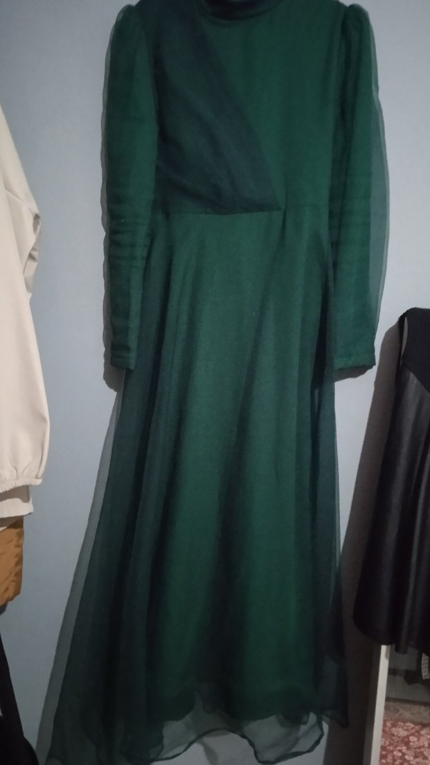 Uzun Kollu Siyah Gotik Kadın Elbise - Görsel 4