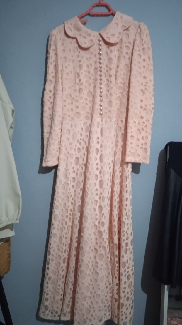 Uzun Kollu Siyah Gotik Kadın Elbise - Görsel 2