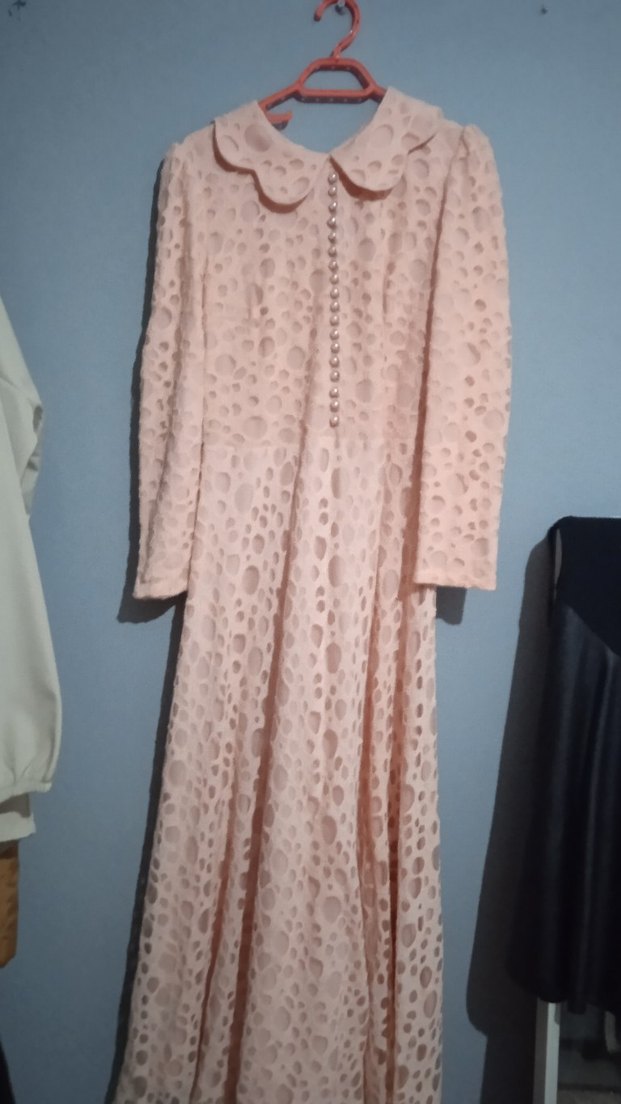 Uzun Kollu Siyah Gotik Kadın Elbise - Görsel 3