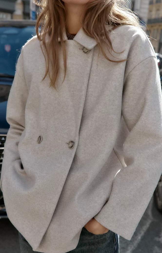 Zara yumuşak kruvaze kaban - Görsel 2