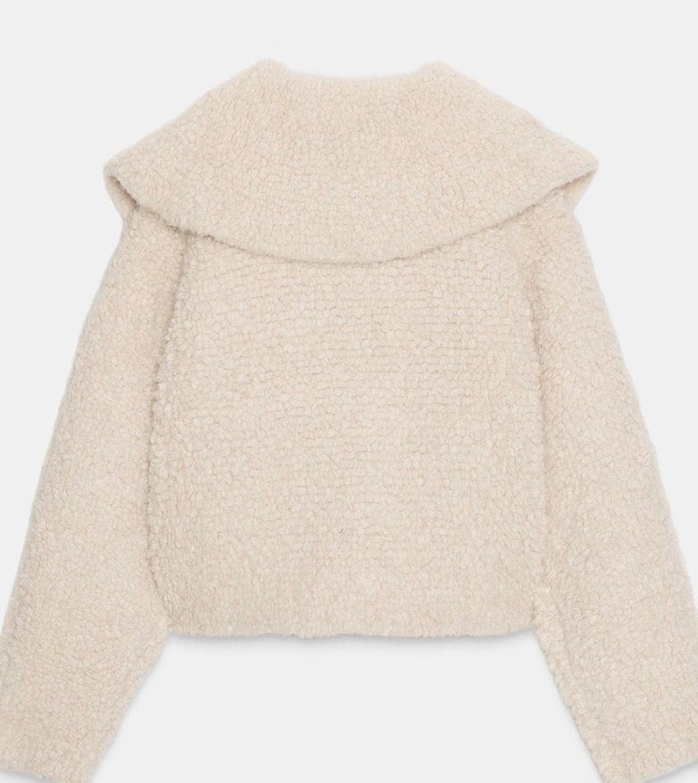 Zara boucle örgü ceket - Görsel 2