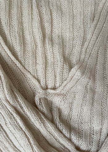 Bej Triko Kadın Kazak Uzun Kollu - Görsel 4