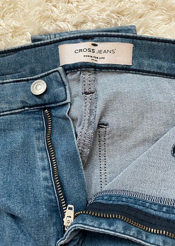 Kadın Mavi Denim cros jeans - Görsel 4