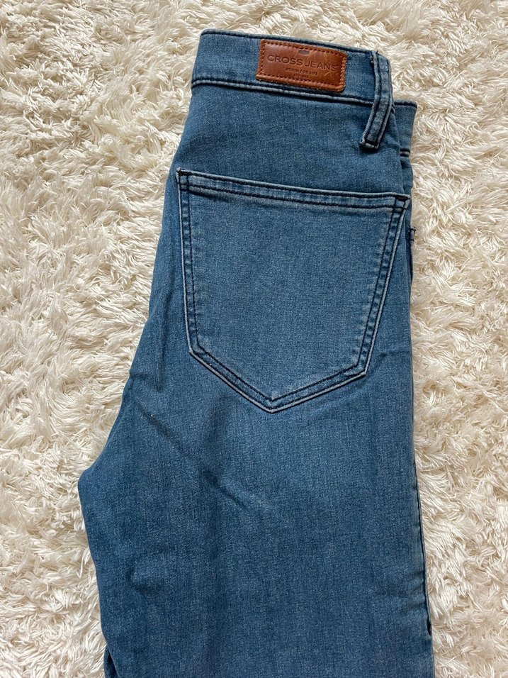 Kadın Mavi Denim cros jeans - Görsel 2