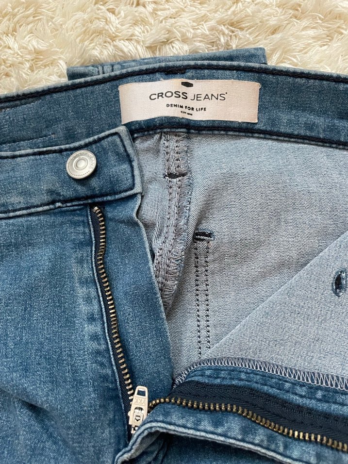 Kadın Mavi Denim cros jeans - Görsel 4