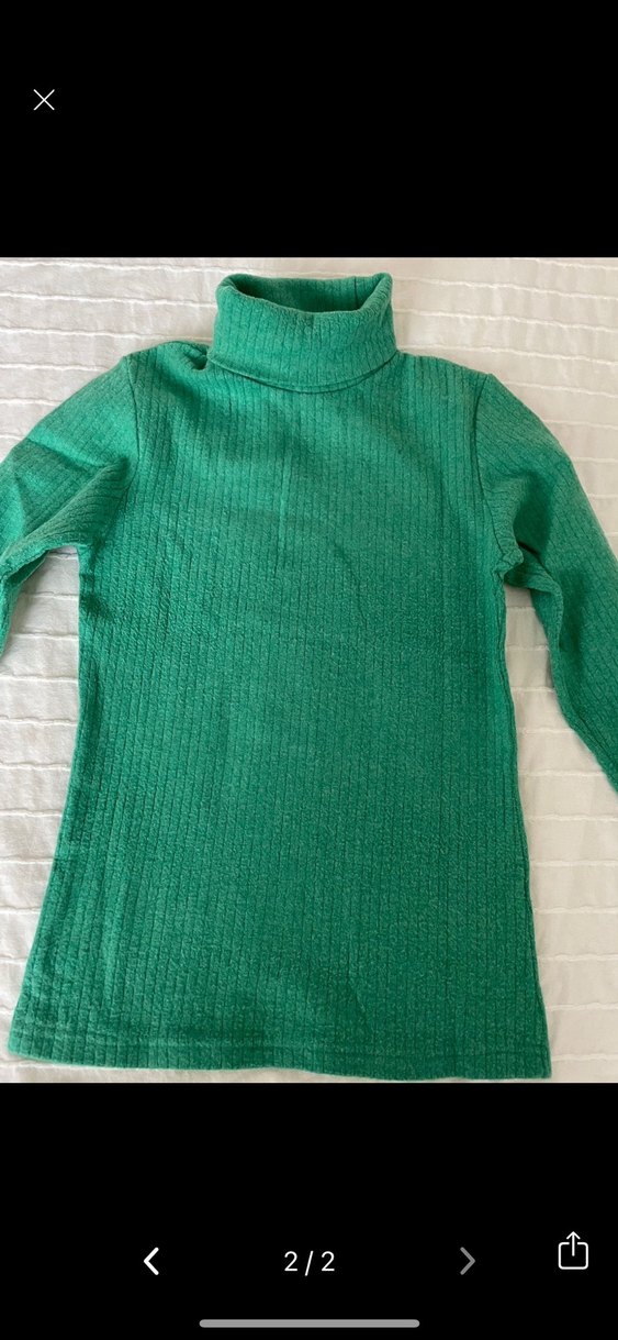 Yeşil Kadın Boğazlı Triko Kazak - Görsel 2